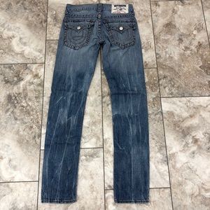 TRUE RELIGION SKINNY WORN STAIN DISTRESSED SIZE 29